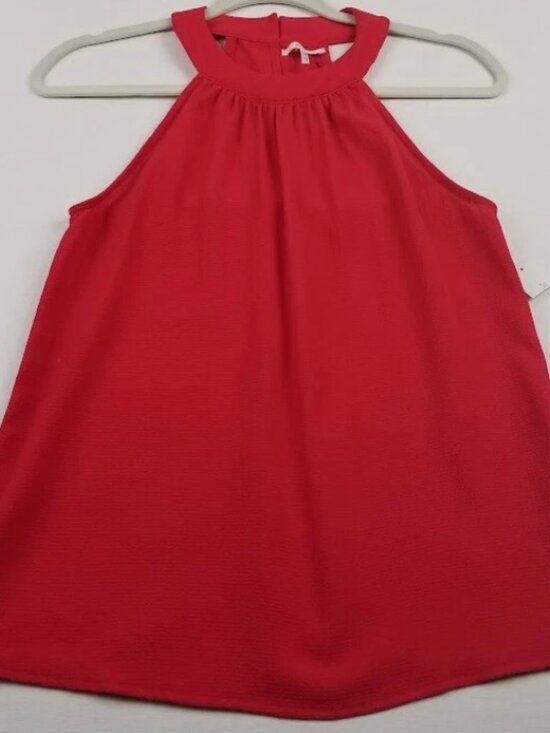 Tops - Mi Ami Blouse Women’s  Red Sleeveless Halter Neck